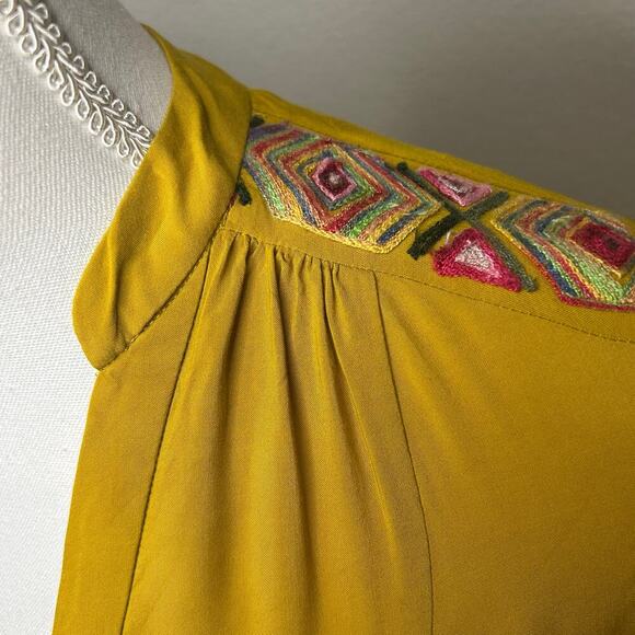 Anthropologie Floreat Raella embroidered front pockets tunic dress size XS - Picture 2 of 10